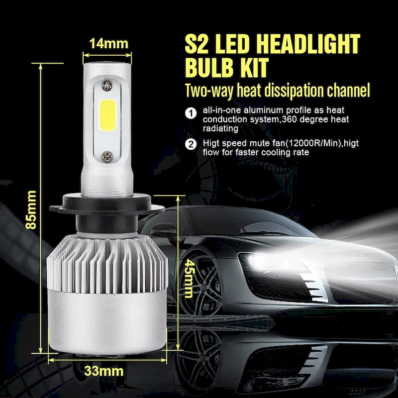 S2 LED headlight bulbs solar light manufacturer SinoStar 1