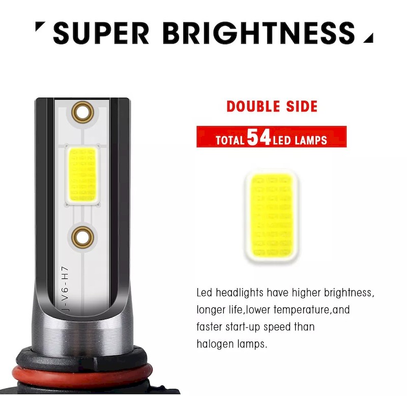 V6 LED headlight bulbs solar light manufacturer factory sinostar 1